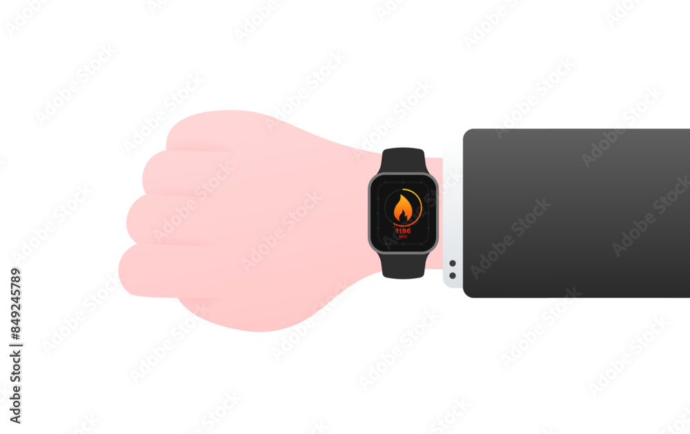 Fitness Tracker Banner. Weight Loss Banner. Flat style. Vector illustration.