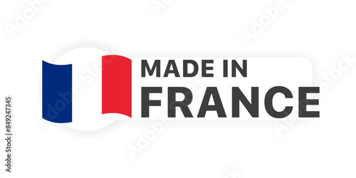 Free Download Made in France banner. Flat style. Vector illustration. - GFXLoad