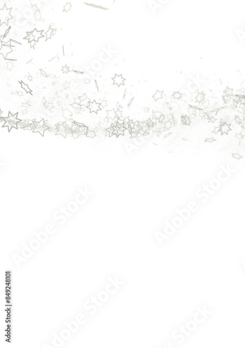 Galactic Christmas Descent: Enthralling 3D Illustration of Falling Holiday Stars from the Cosmos