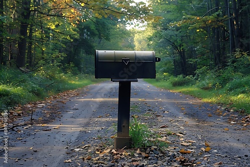 a lone mailbox standing sentinel at the end of a driveway, awaiting the arrival of handwritten letters
