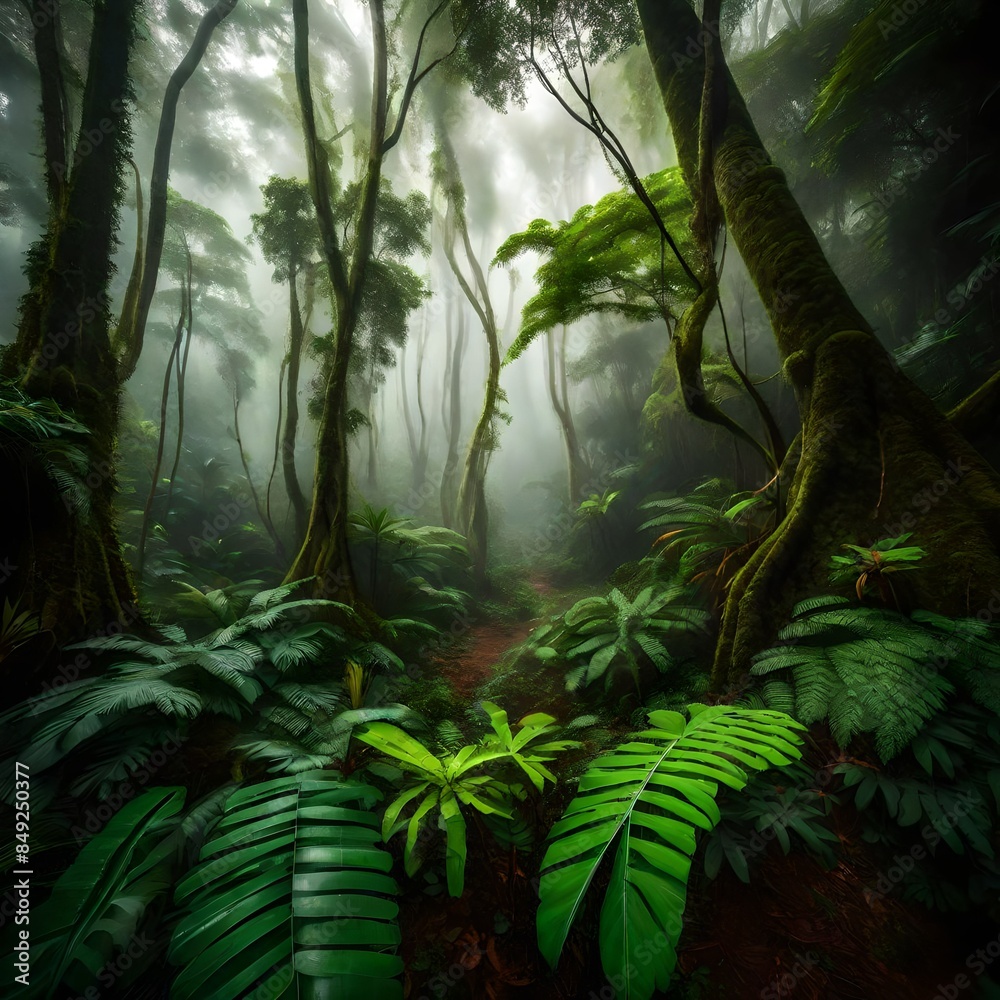 Naklejka premium tropical jungle