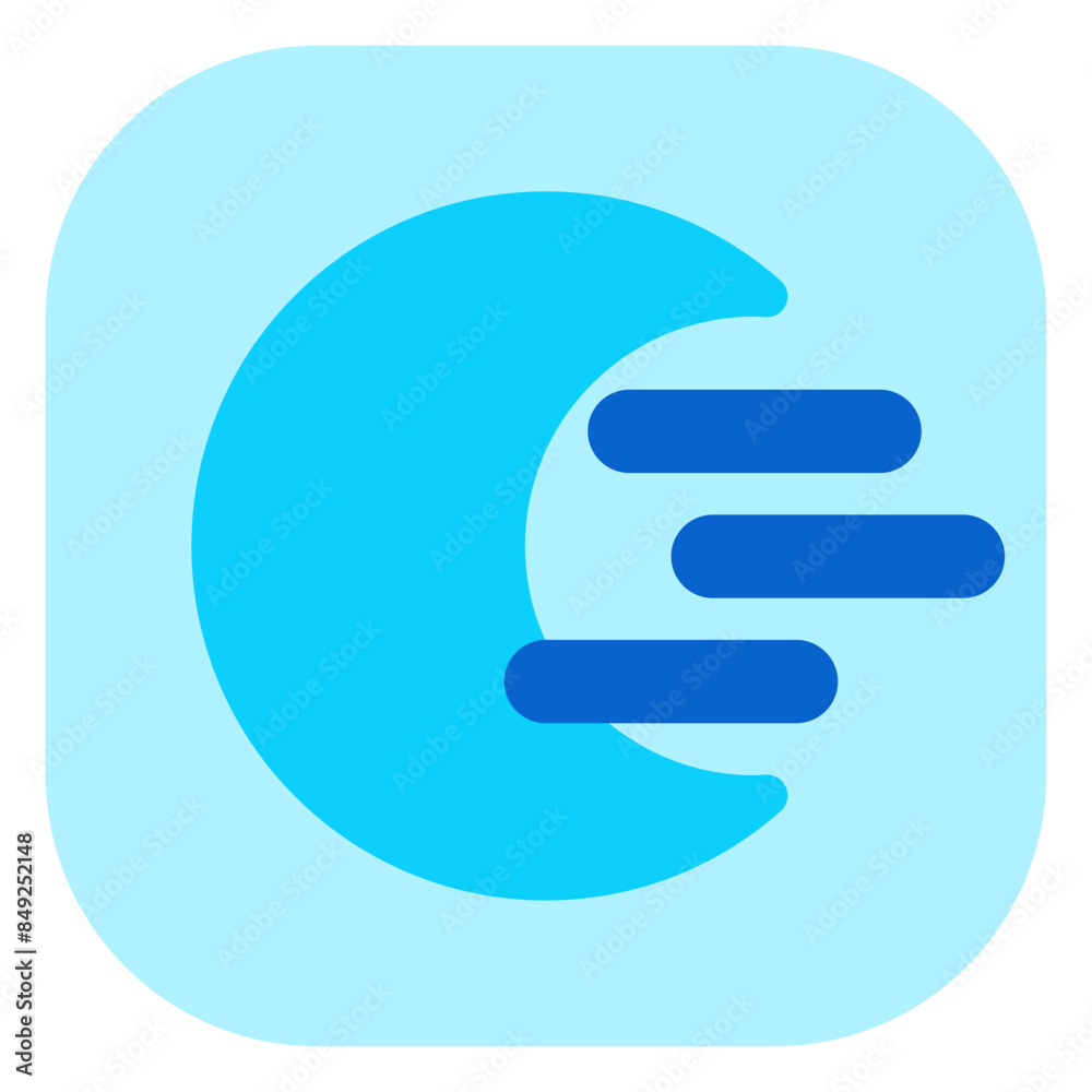 Editable cloudy windy moon vector icon. Part of a big icon set family. Perfect for web and app interfaces, presentations, infographics, etc Editable cloudy windy moon vector icon. Part of a big icon set family. Perfect for web and app interfaces, presentations, infographics, etc