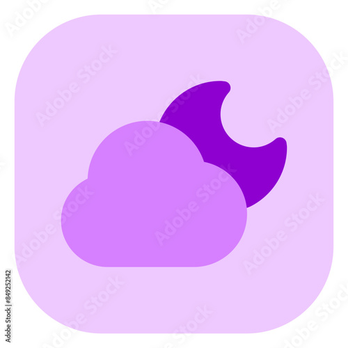 Editable night sky, moon and cloud vector icon. Part of a big icon set family. Perfect for web and app interfaces, presentations, infographics, etc