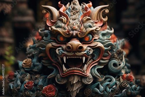 Phuc Kien Temple Chinese ornaments in Hoi an., generative IA
