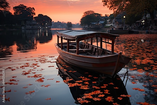 Sunny Phoresque Sun in West Lake Lake, Hanoi, Vietnam., generative IA photo