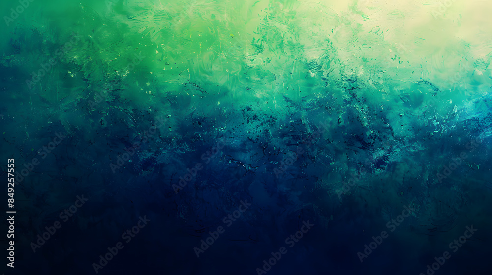 A green and blue background with a splash of white