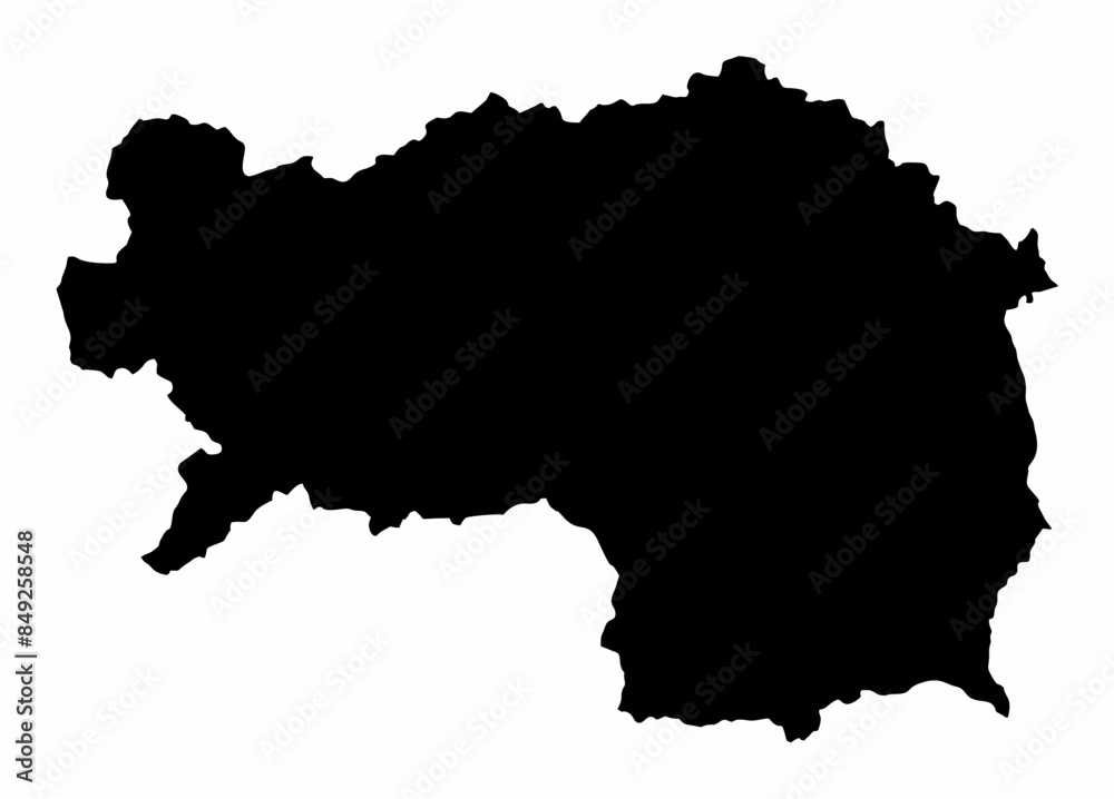 Obraz premium Styria state silhouette map