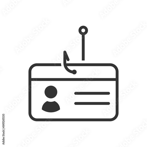 Phishing Vector Icon. Stealing Sensitive and Personal Information. Cybercriminal Tactic, Cyber Attack that involves Fraudulent Attempts.