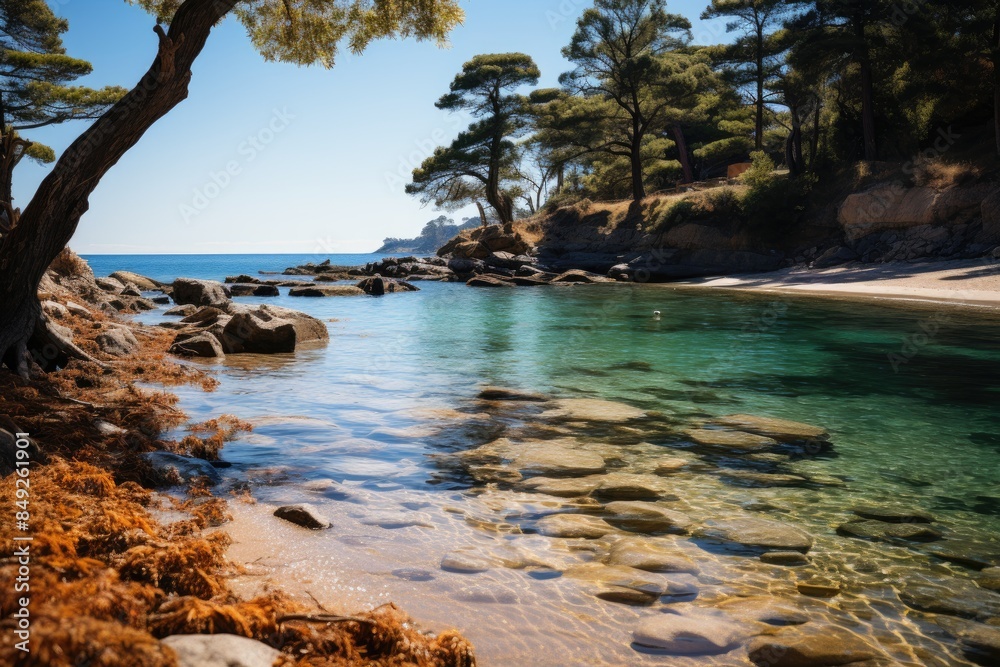 Serene landscape of Botany Bay, Australia., generative IA Serene landscape of Botany Bay, Australia., generative IA
