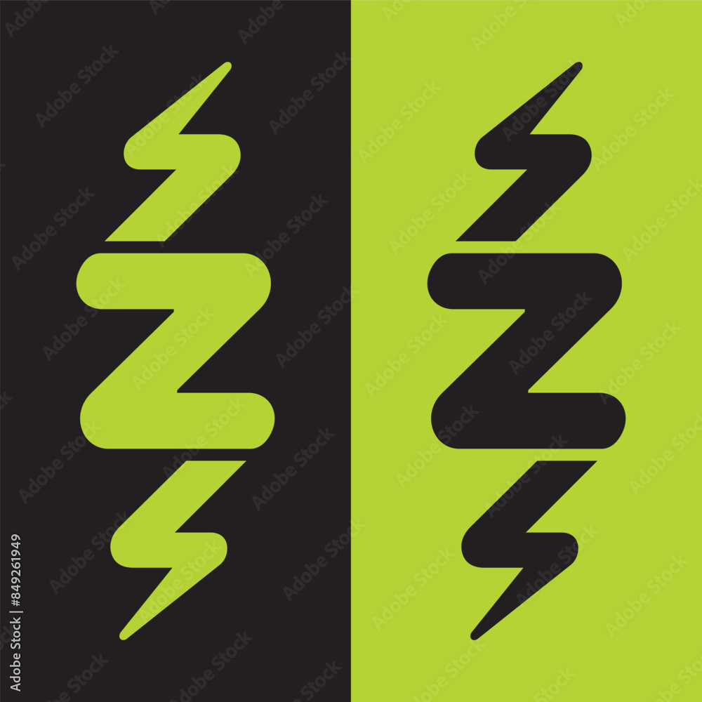 Letter Z Power Bolt Vector Logo Art Letter Z Power Bolt Vector Logo Art