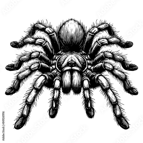 Tarantula isolated on white