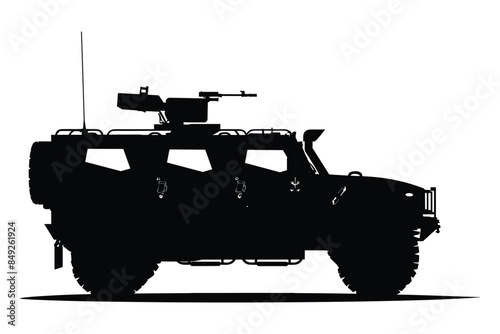 Armored vehicle graphic silhouette vector