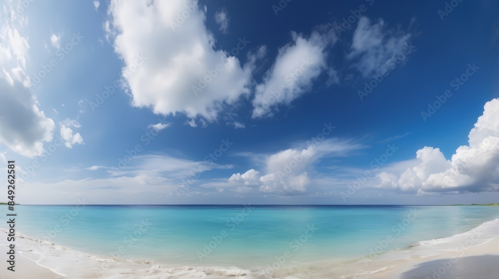 beautiful beach view with blue sky. Seascape from low perspective. Clear blue sky sunset with horizon on calm ocean seascape background. Picturesque beautiful beach view with blue sky. Seascape from low perspective. Clear blue sky sunset with horizon on calm ocean seascape background. Picturesque