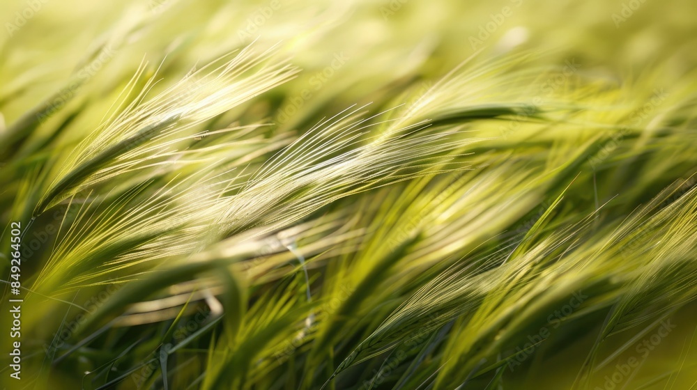 Feather grass on a green meadow in a summer breeze Feather grass on a green meadow in a summer breeze
