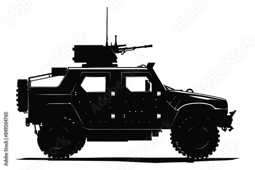 Armored vehicle graphic silhouette vector