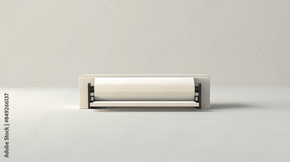 A sleek and minimalist white air conditioning unit mounted on a plain wall in a modern interior. A sleek and minimalist white air conditioning unit mounted on a plain wall in a modern interior.