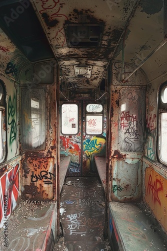 Forgotten Tracks: Inside a Vandalized and Abandoned Train Car