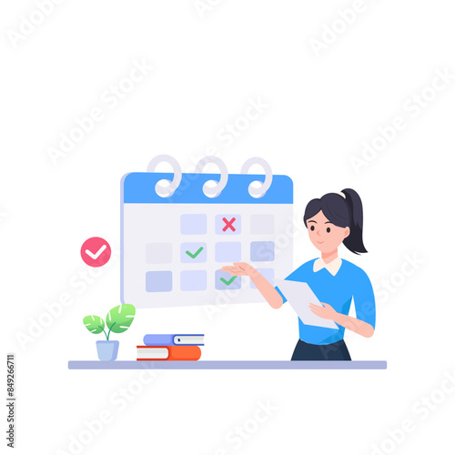 Planning schedule and calendar concept.