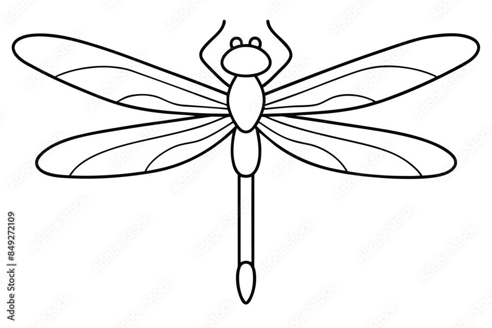Dragonfly line art vector illustration Dragonfly line art vector illustration