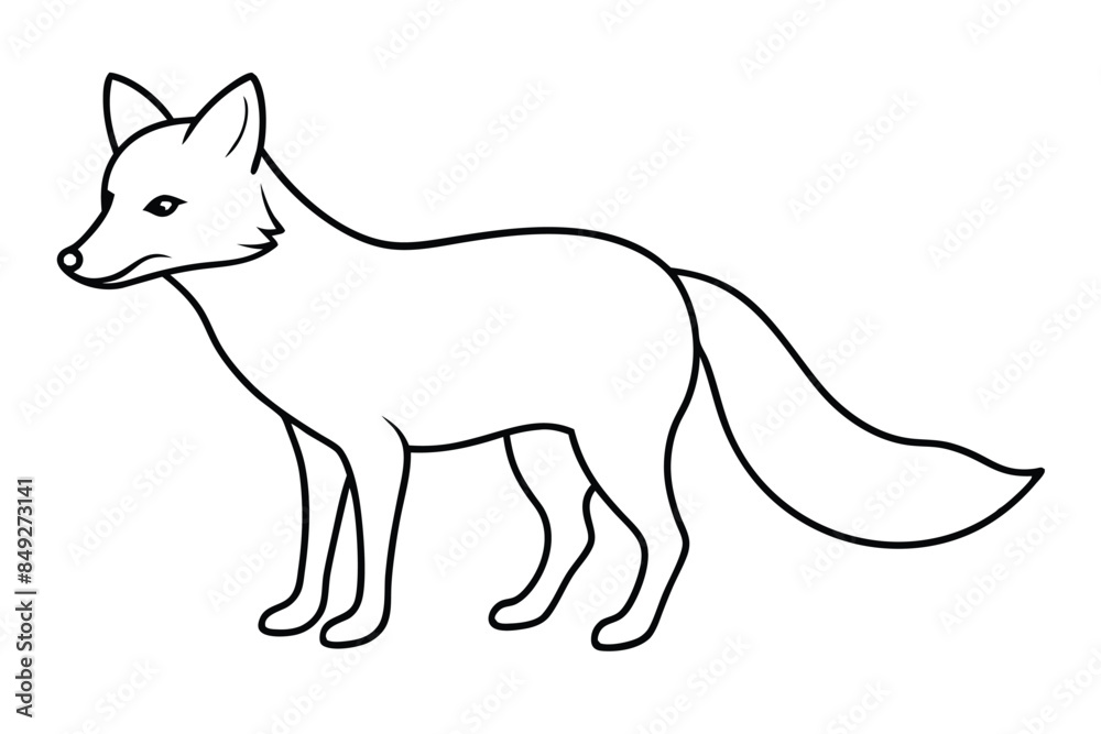Fox line art vector illustration Fox line art vector illustration