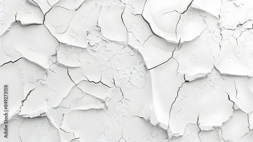 White Concrete Texture with Subtle Surface Cracks for Industrial and Urban Themes