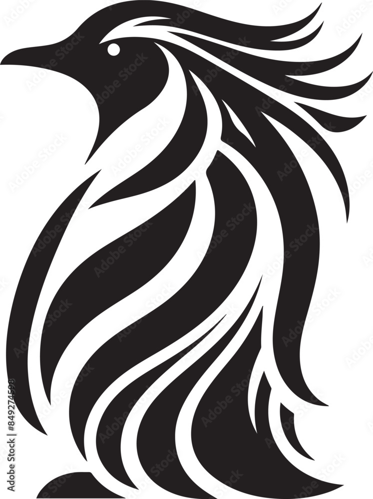 Fototapeta premium penguin silhouette vector illustration.eps