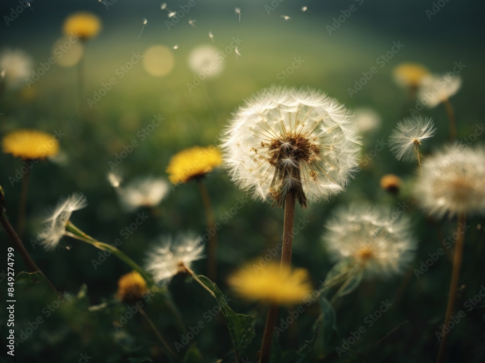 close up of dandelion seeds pastel nature background close up of dandelion seeds pastel nature background