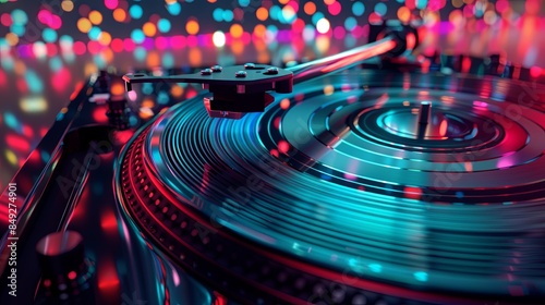 a visual with music vynil really funky like this image photo