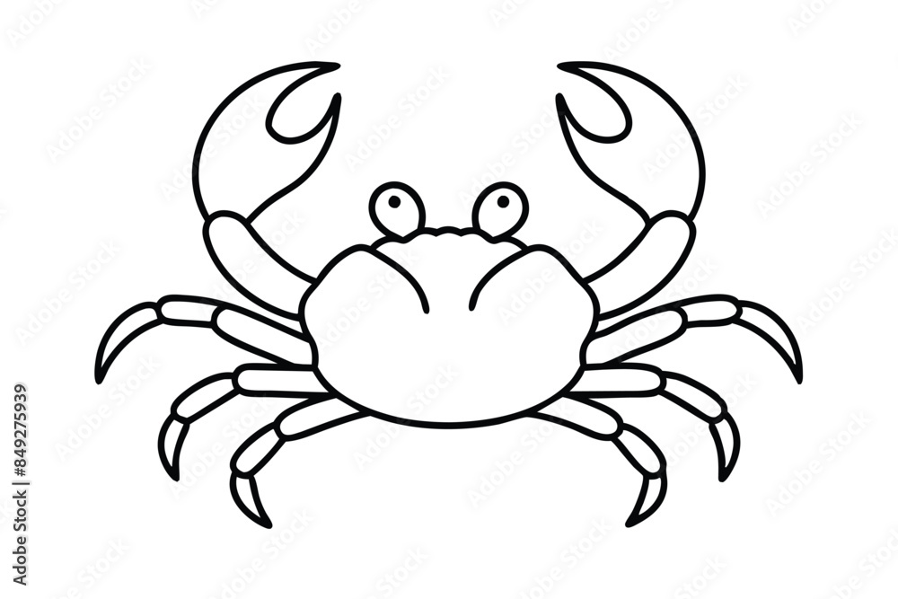 Crab line art vector illustration Crab line art vector illustration