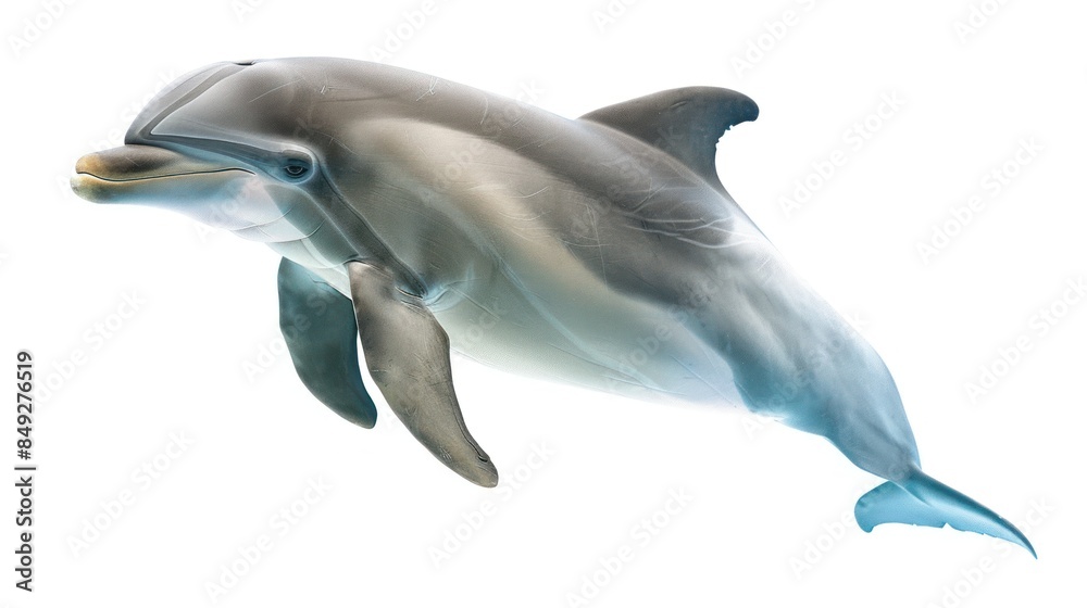 Obraz premium Dolphin isolated white background