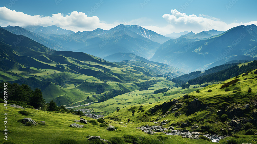 Fototapeta premium Swiss mountains in summer
