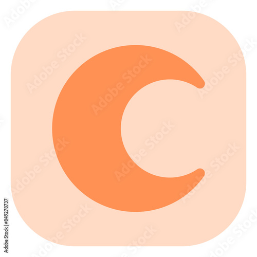 Editable vector crescent moon icon. Part of a big icon set family. Perfect for web and app interfaces, presentations, infographics, etc