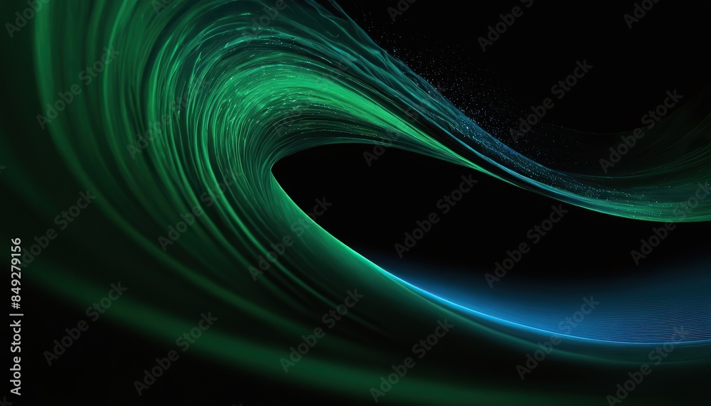 abstract vector wave lines flowing dynamic in blue green colors isolated on black background abstract vector wave lines flowing dynamic in blue green colors isolated on black background