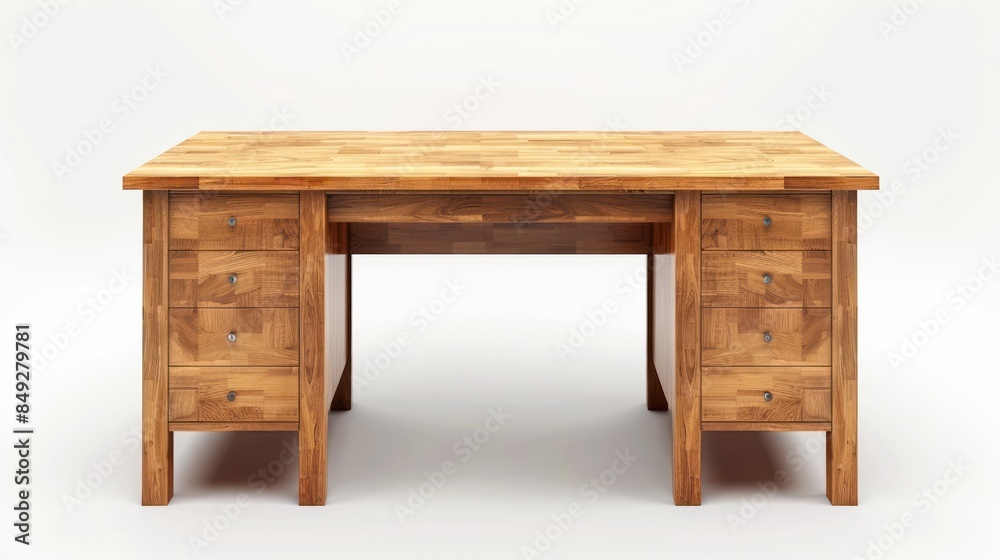 Desk isolated white background Desk isolated white background