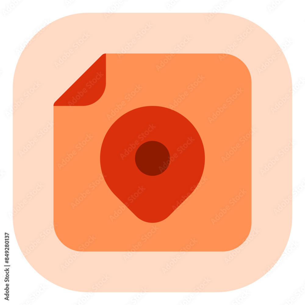 Editable vector location map file icon. Part of a big icon set family. Perfect for web and app interfaces, presentations, infographics, etc