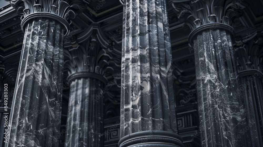 Naklejka premium Marble pillars building detail.