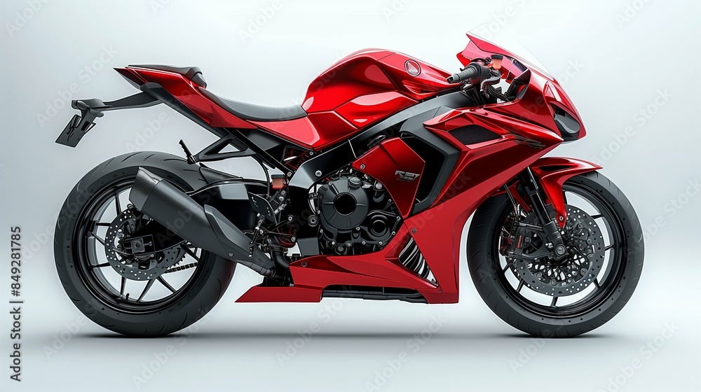 red motorcycle isolated on white red motorcycle isolated on white