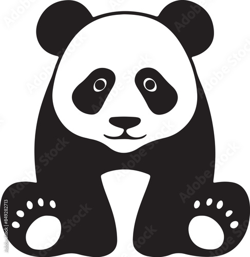cute panda vector art illustration