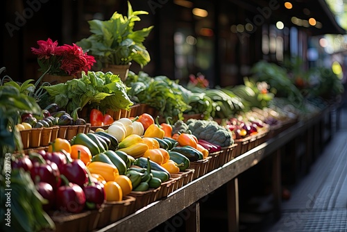 Queen Victoria Market in Melbourne vibrant colors and flavors., generative IA photo