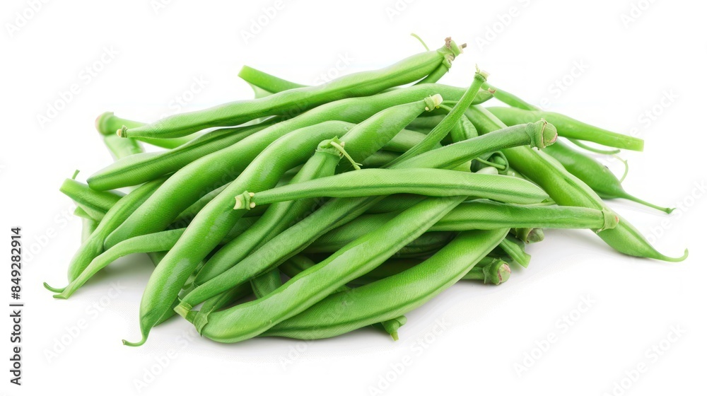 Green bean isolated white background Green bean isolated white background