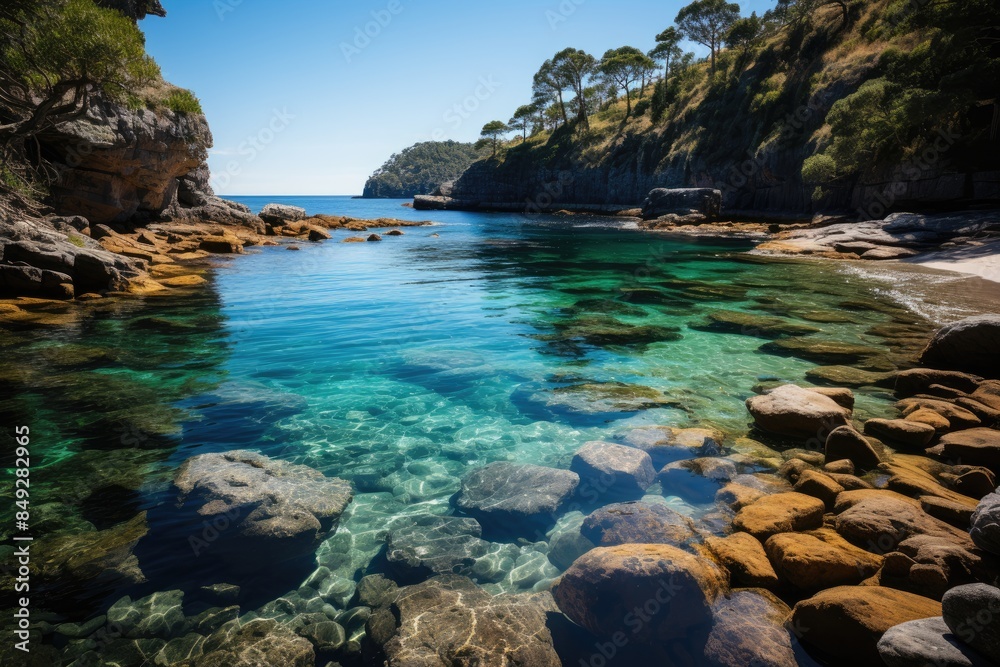Sydney's stunning panoramic view, Australia., generative IA Sydney's stunning panoramic view, Australia., generative IA