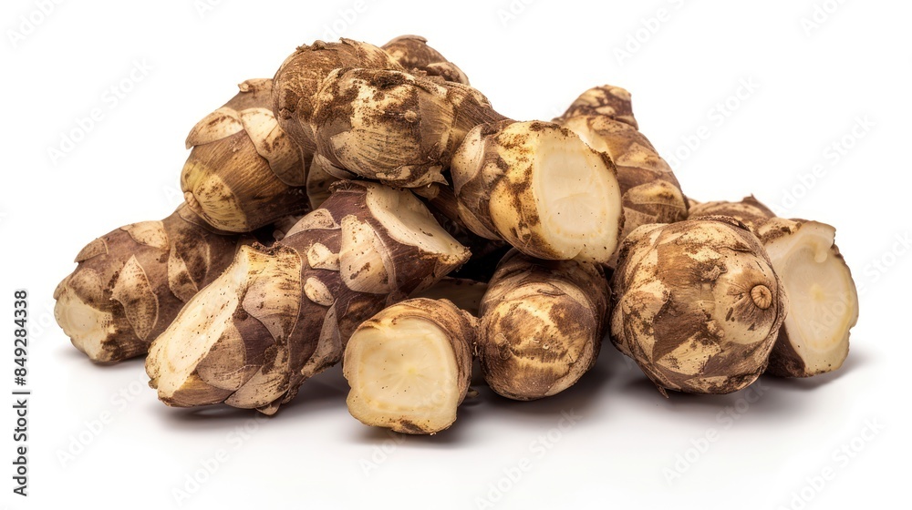 Jerusalem artichoke isolated white background Jerusalem artichoke isolated white background