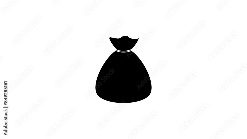 Animated of money bag with dollar symbol sign. Dollar bag with dollar sign icon. bag with coins concept Animated of money bag with dollar symbol sign. Dollar bag with dollar sign icon. bag with coins concept