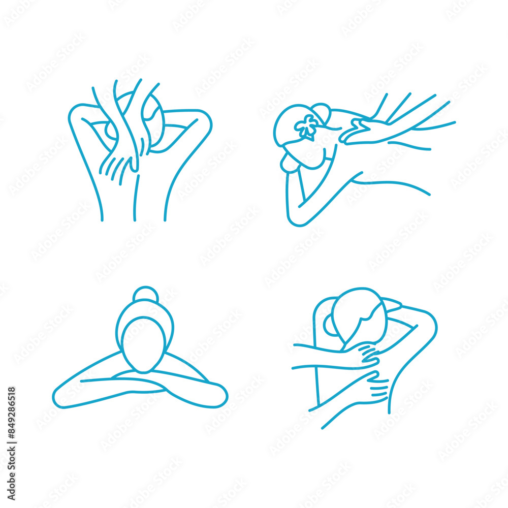 Fototapeta premium Body Massage Logo Design Vector Icon Illustration