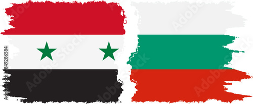 Free Download Bulgaria and Syria grunge flags connection vector - GFXLoad