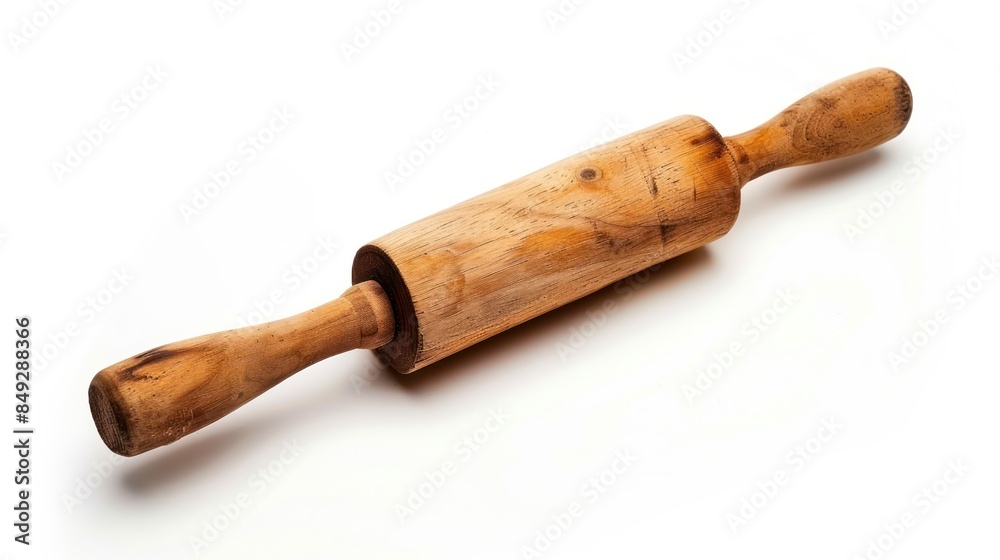 Rolling pin isolated white background Rolling pin isolated white background