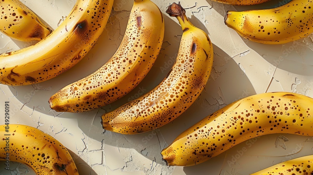 Overripe Bananas on a White Cracked Background Overripe Bananas on a White Cracked Background