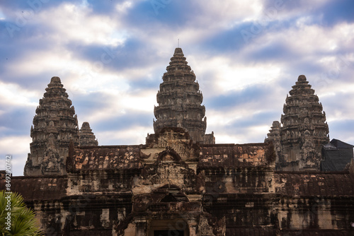 Angkor Wat, ancient temple ruins in Cambodia
