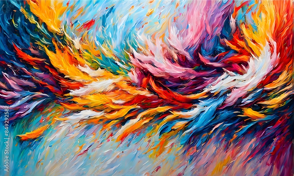abstract colorful oil painting oil paint texture with brush and palette knife strokes abstract colorful oil painting oil paint texture with brush and palette knife strokes