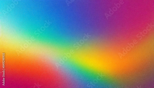 iridescent bright rainbow gradient abstract background, grainy noise texture, cinematic backdrop for product presentation with copy space, lgbt queer pride month